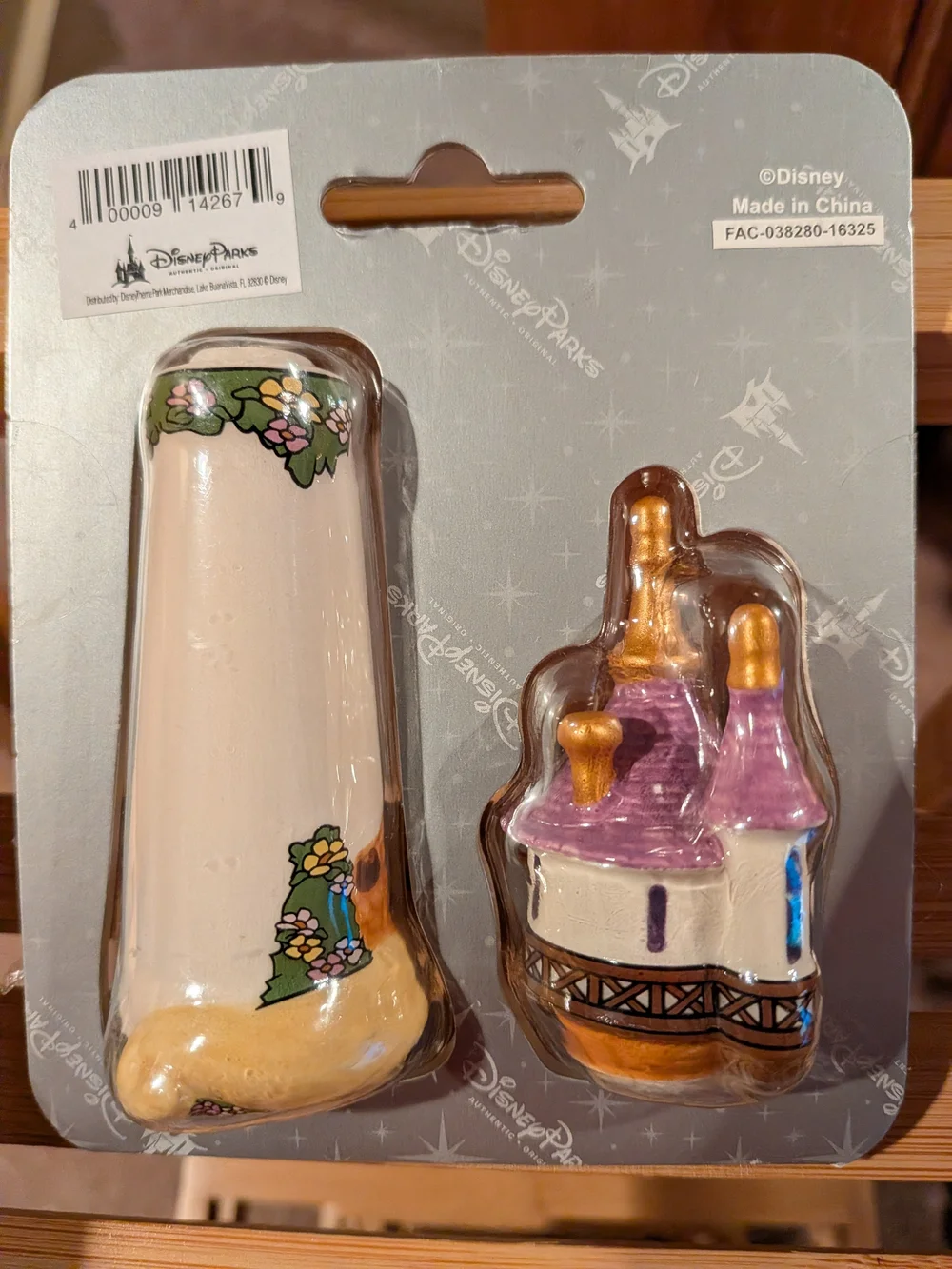 Disney Rapunzel Tower Salt & Pepper Shaker Set - Yellow & Purple